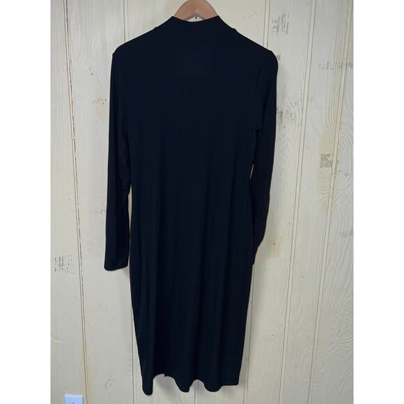 Torrid Dress Womens Large 12 Front Slit Midi Tunic Top Ribbed BodyCon Mock Neck - Picture 8 of 13